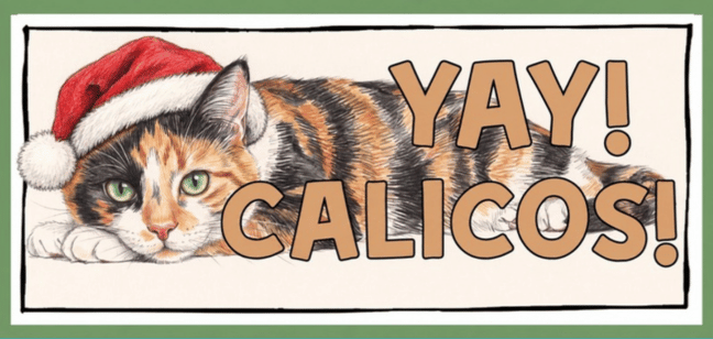 calicos CHRISTMAS sticker design