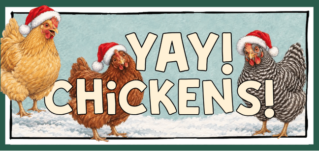 chickens christmas sticker design